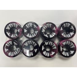 Air Waves Quad Roller Skate Wheels - Pink/Black Swirl - Pack of 8