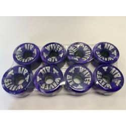 Air Waves Quad Roller Skate Wheels - Purple/White Swirl - Pack of 8