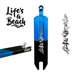 Apex Pro Scooter Deck &#39;Lifes A Beach&#39; Special Edition - Blue/Black