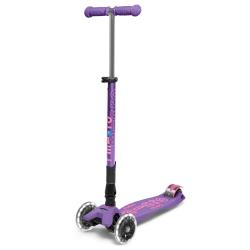 Maxi Micro DELUXE FOLDABLE LED Scooter: Purple