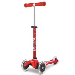 Mini Micro Deluxe LED Scooter: Red