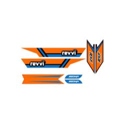 Revvi Graphics Kit - Orange - To fit Revvi 12&quot;, 16&quot; and 16&quot; Plus Electric Balance Bikes