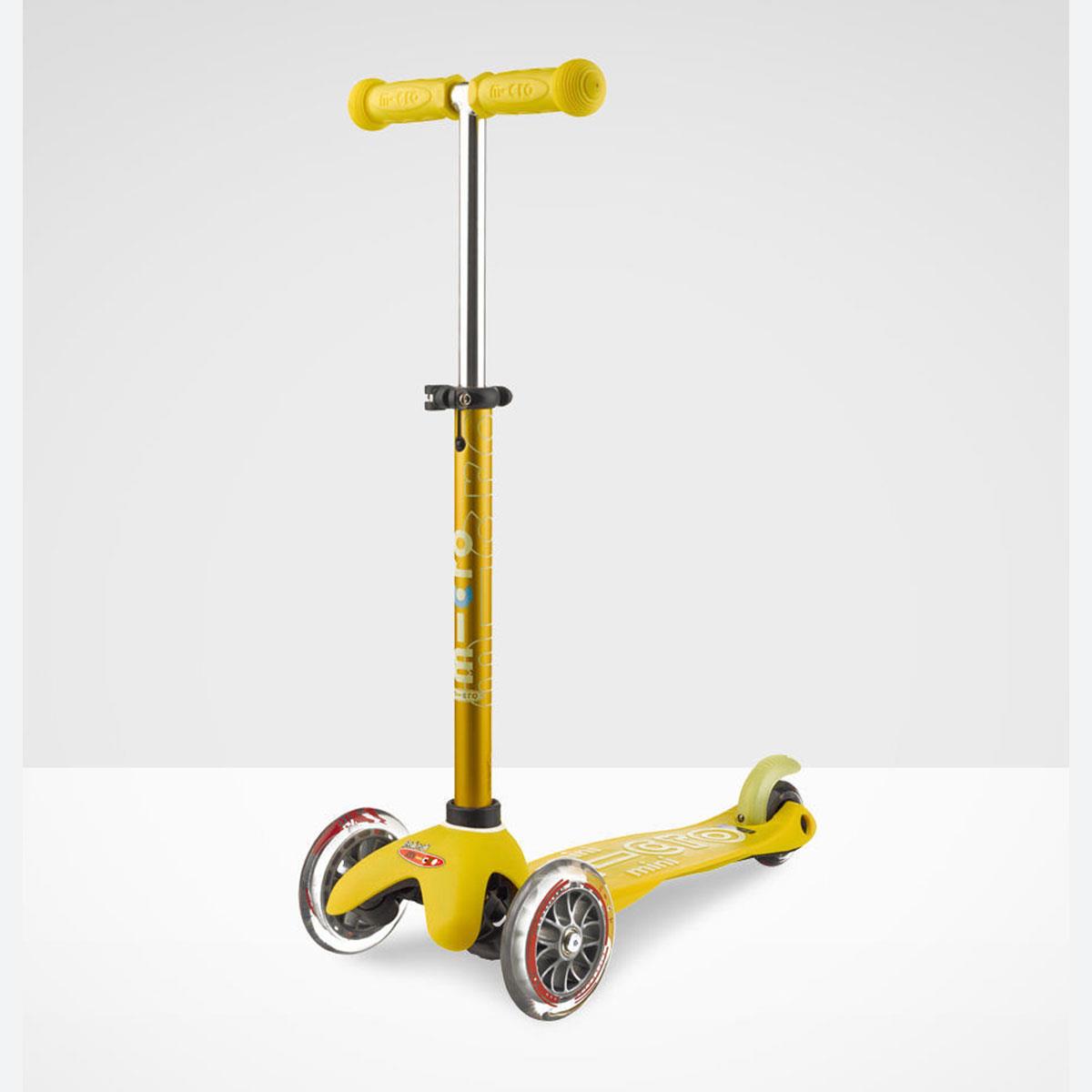 yellow mini micro scooter