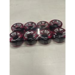 Air Waves Quad Roller Skate Wheels - Pink Clear - Pack of 8