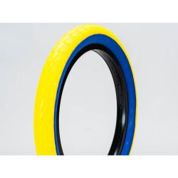 Lagos Crawler Pair Yellow/Blue 20 inch BMX Tyre