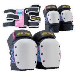 Pro-Tec Pads Street JR 3-PK Open Back SCA Black / White / Pink