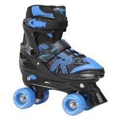 Roces Adustable Quad Skates - Quaddy 3.0 - Black /Astro Blue