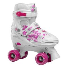 Roces Adustable Quad Skates - Quaddy 3.0 - White/Pink