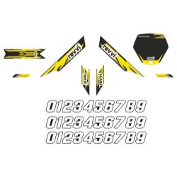 Revvi Graphics kit - Yellow/Black  - 16"