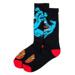 SANTA CRUZ SOCKS SCREAMING HAND BLACK