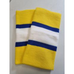 Ventro Pro Puffer Skate Socks - Yellow/Blue/White