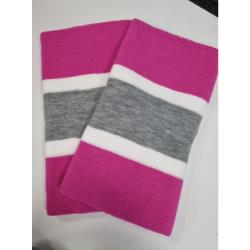 Ventro Pro Puffer Skate Socks - Pink/White/Grey