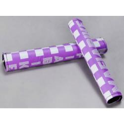 Mafiabikes Bike Life Mafia Pad Sets ﻿- 2pc padset (TT and handlebar) CHECKERED White/Purple