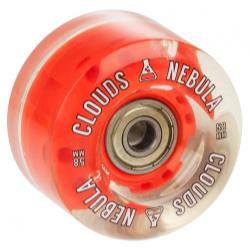 Clouds Urethane Wheels Nebula Light Up 80a Abec5 4pk - Clear/Red