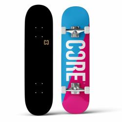 CORE Complete Skateboard Split - Pink/Blue 7.75