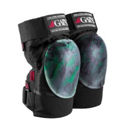 Gain Protection 'The Shield' Hard Shell Knee Pads - Green Swirl
