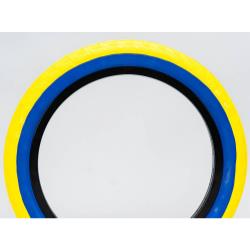 Lagos Crawler 20 Inch BMX Tyres - Yellow/Blue - Pair