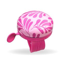 Micro Patterned Metal Bell: Pink Leaf