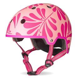 Micro Children's Deluxe Helmet: Pink Leaf