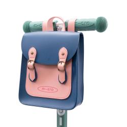 Micro 2in1 Vegan Leather Satchel: Navy/Pink