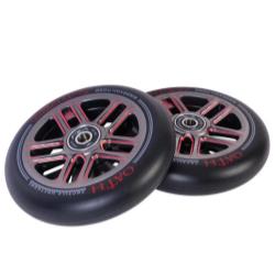 Oath Binary 110mm x 24mm Wheels - Red/Titanium