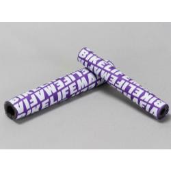 Mafiabikes Bike Life Mafia Pad Sets ﻿- 2pc padset (TT and handlebar) White/Purple