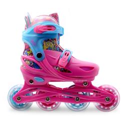 Roces Inline Skates Ply, Flash - Fuchsia /Sky Blue