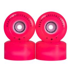 Rookie Quad Wheels LED Flash - Clear Pink (4 Pack)