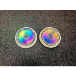 Root Industries Air 110mm Stunt Scooter Wheels (Pair) - White / Neo *EX DISPLAY