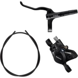 Shimano BR-MT200 / BL-MT200 bled brake lever/post mount calliper, black, rear left 