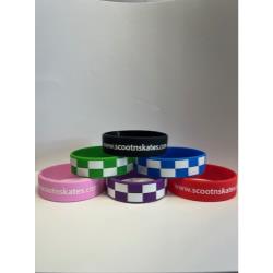 Scootnskates Checkered Wristband - Pack of 6 Assorted Colours
