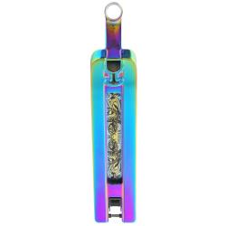 Triad Medusa Pro Stunt Scooter Deck – Neochrome Oil Slick Rainbow - 20.5&quot; x 4.7&quot;