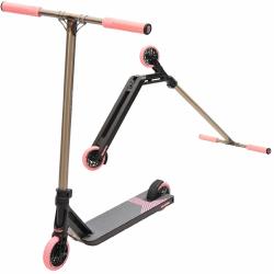 Triad Racketeer Complete Pro Stunt Scooter - Satin Black / Raw / Pink