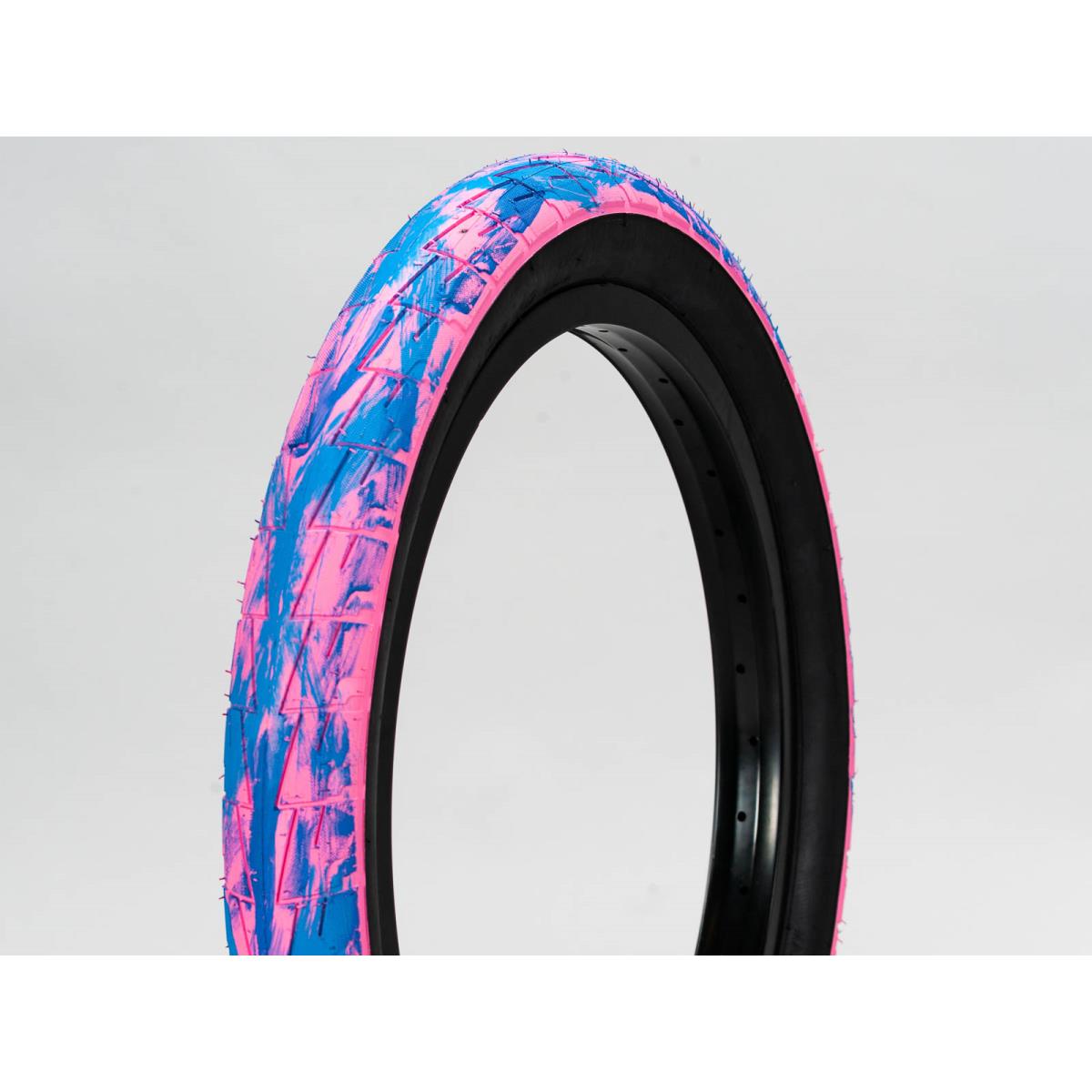 set of 2 tyres MAFIABIKES Lagos Pink Blue Marbled Black 20 x 2.40 BMX Tyre Set 