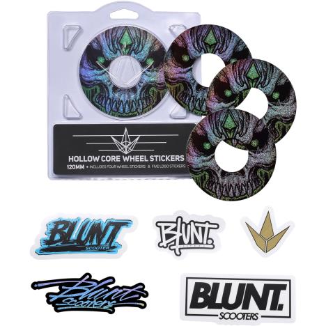 Blunt - 4 Pack Wheel Sticker 120mm - Green Skull  £5.90