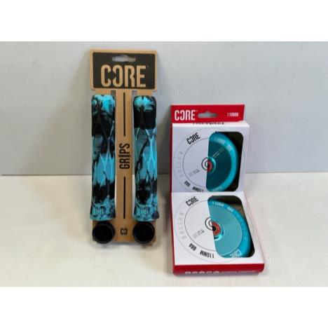 Core Grips and Hollow Wheels Bundle - Mint Blue / Black  £65.00