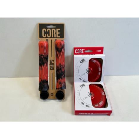 Core Grips and Hollow Wheels Bundle - Red / Black  £65.00
