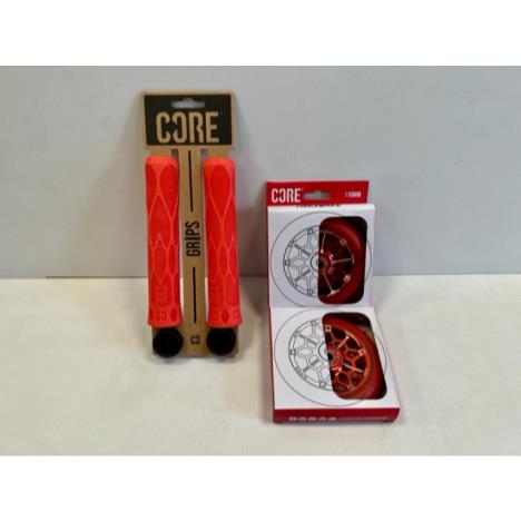 Core Grips and Hex Wheels Bundle - Red  £70.00