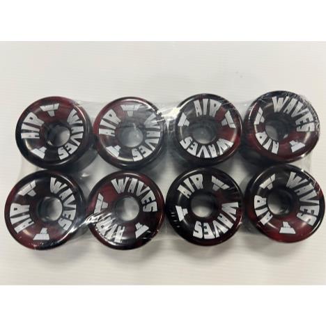 Air Waves Quad Roller Skate Wheels - Red/Black Swirl - Pack of 8  £59.95