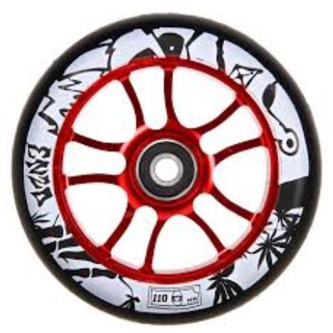 AO Enzo Commeau Signature 125mm Metal Core Scooter Wheel Black Red SOLD IN PAIRS £39.99