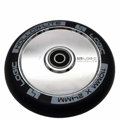 Logic 110mm Hollow Lite wheel Black/Chrome - SOLD IN PAIRS BLACK / CHROME £35.00
