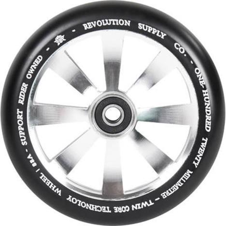 Revolution Supply Co. Twin Core Wheels 120mm SOLD IN PAIRS Silver £50.00