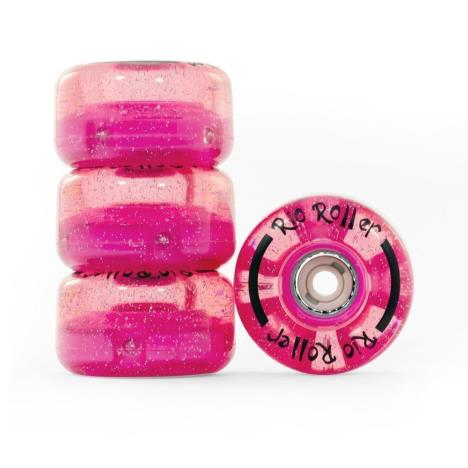 Rio Roller Light Up Wheels - 4pk Glitter Pink £16.00