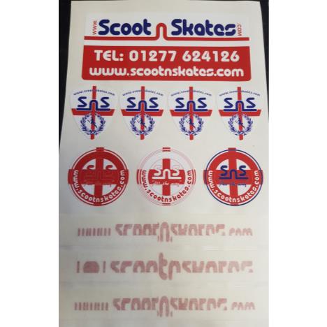 ScootnSkates Sticker Pack Red  £5.00