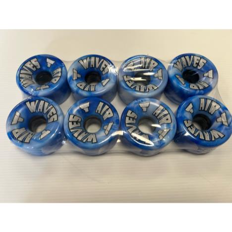 Air Waves Quad Roller Skate Wheels - Blue/White  - Pack of 8  £53.95