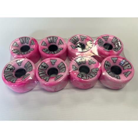 Air Waves Quad Roller Skate Wheels - Pink/White Swirl  - Pack of 8  £59.95