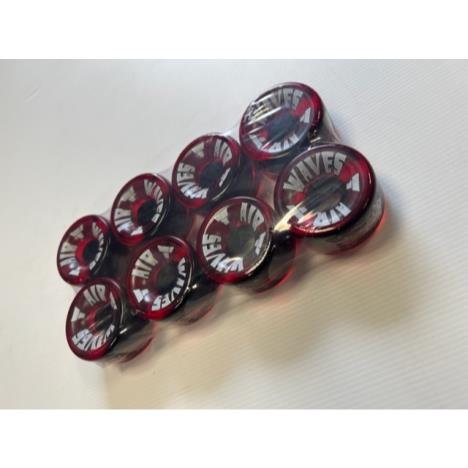 Air Waves Quad Roller Skate Wheels - Clear Red - Pack of 8  £59.95