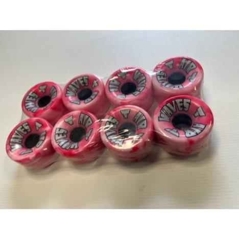 Air Waves Quad Roller Skate Wheels -  Red White - Pack of 8  £59.95