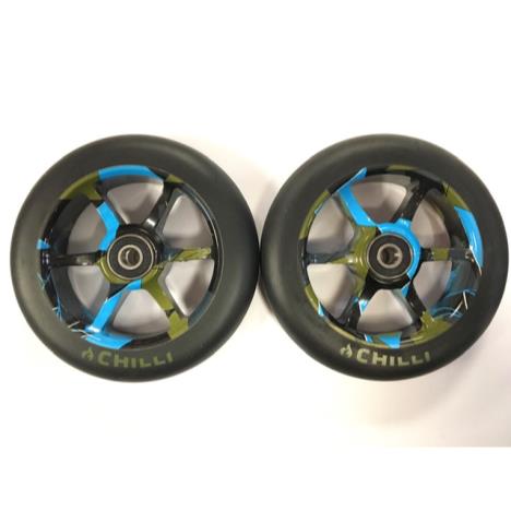 Chilli 6-Spoked 120mm Wheels - Black/Urban Jungle Multi £45.00