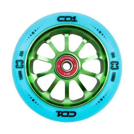 CORE CD1 Spoked Stunt Scooter Wheels 110mm - Blue/Lime  £49.99